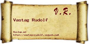 Vastag Rudolf névjegykártya